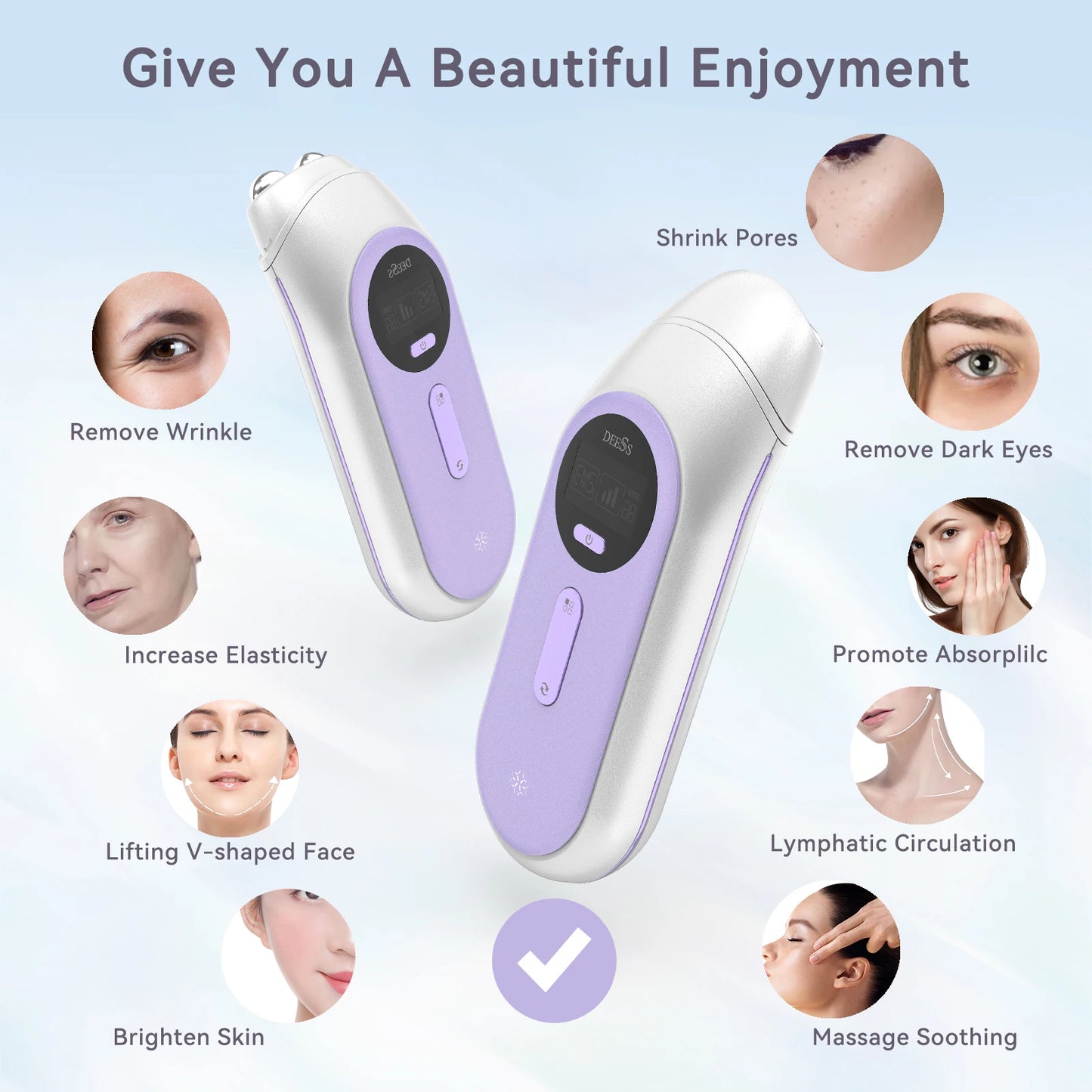 DEESS Multifunctional Beauty Device With Radio Frequency Skin Tightening