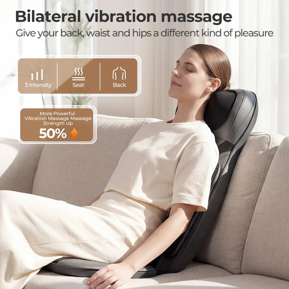 HIMOUTA Shiatsu Neck Back Massager With Heat And Adjustable Intensity