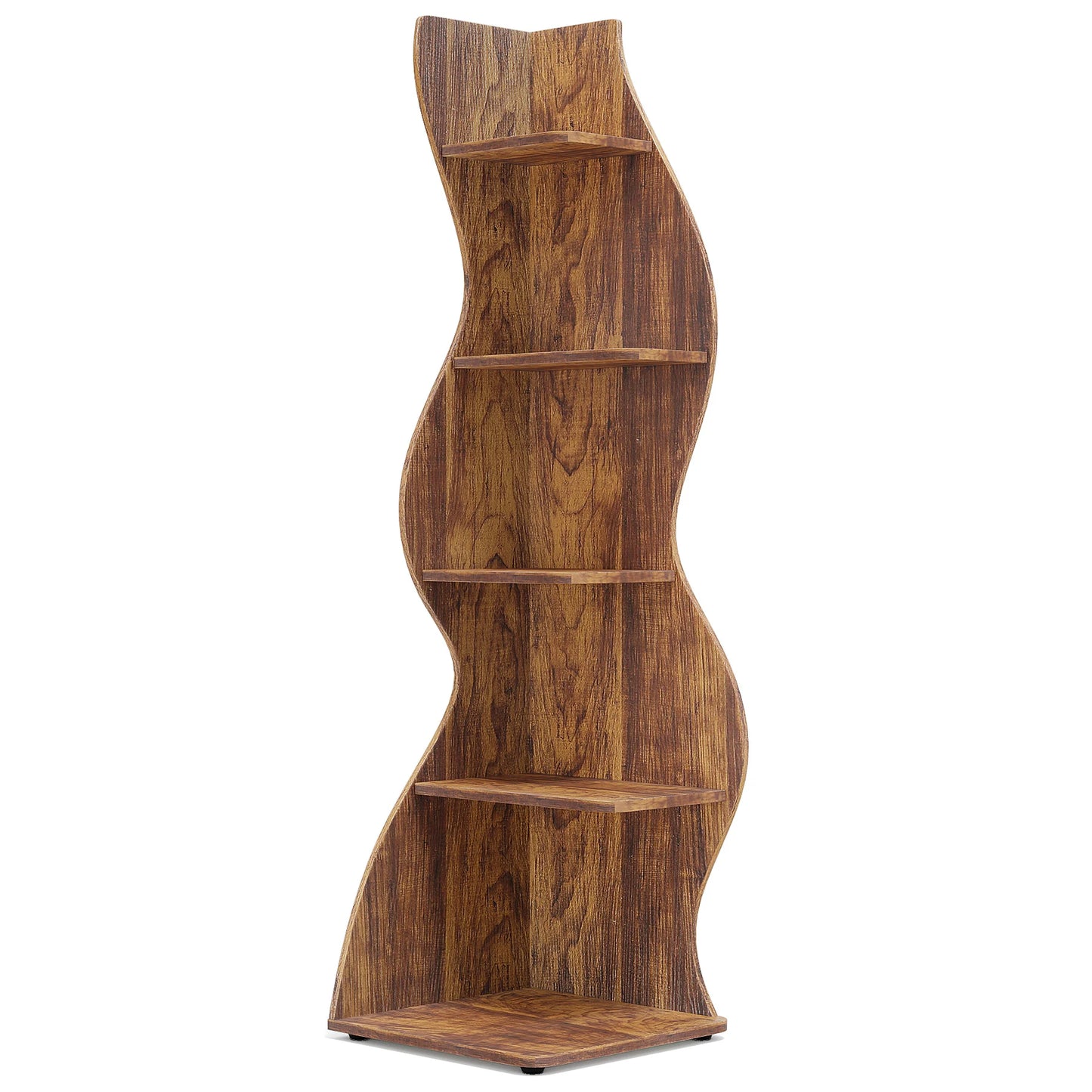 Tribesigns 5-Tier Corner Bookshelf Wall Plant Stand