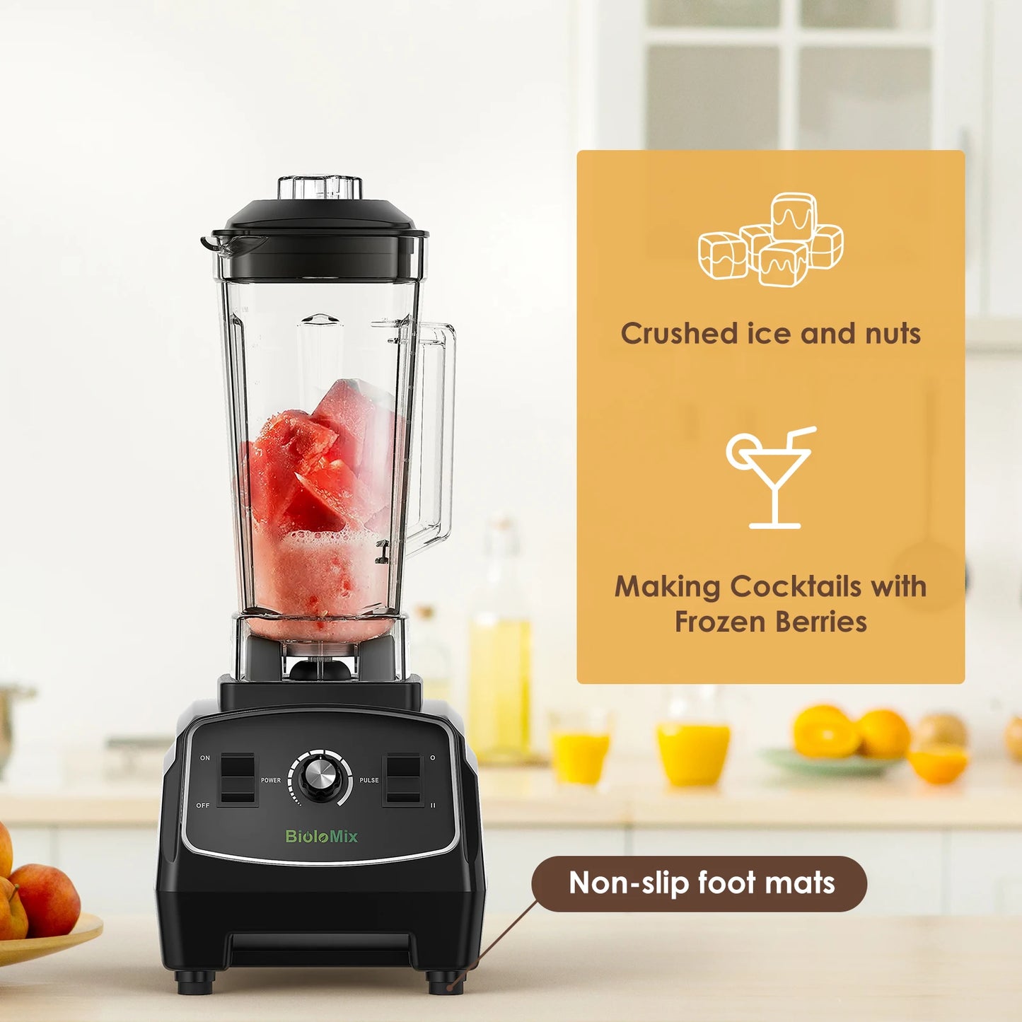 Biolomix 2200W Heavy Duty Blender Mixer Juicer For Smoothies