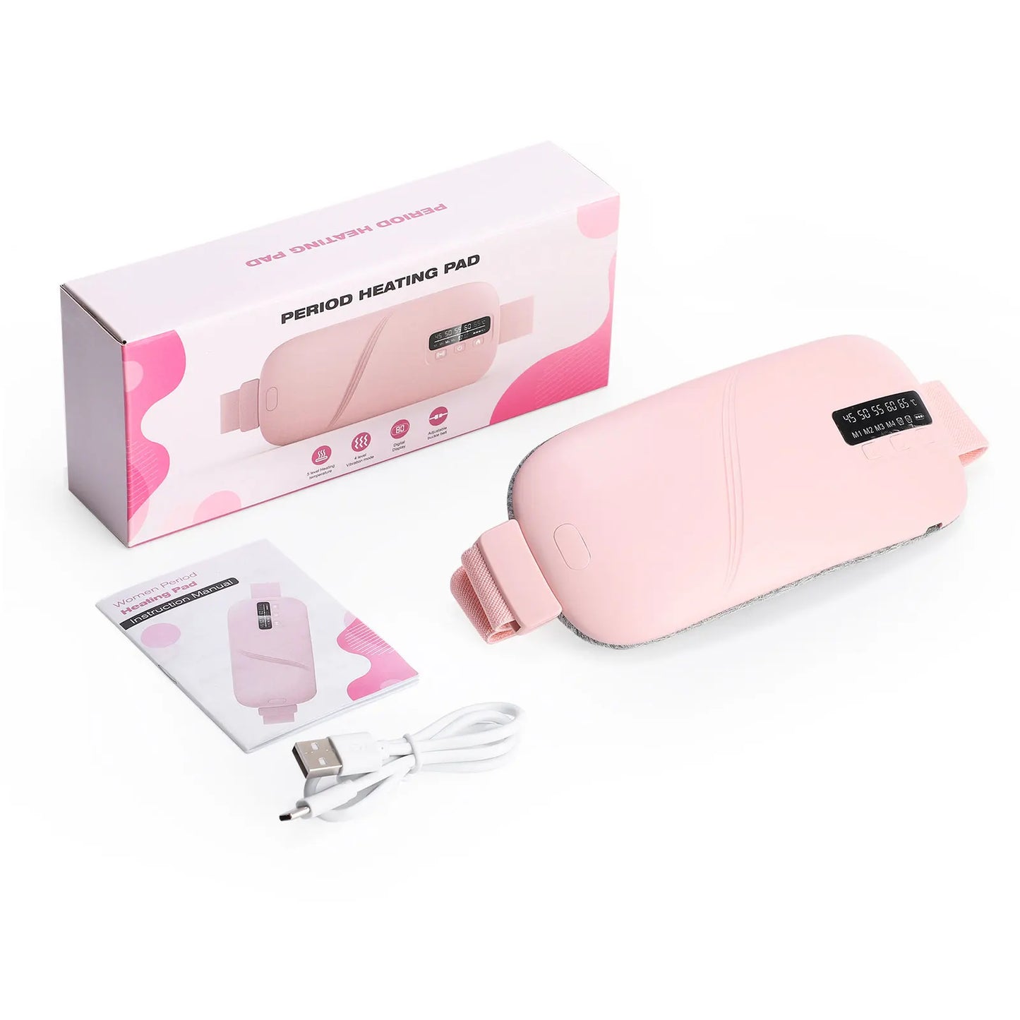 PASTSKY 5 Modes Electric Heating Waist Massage Belt