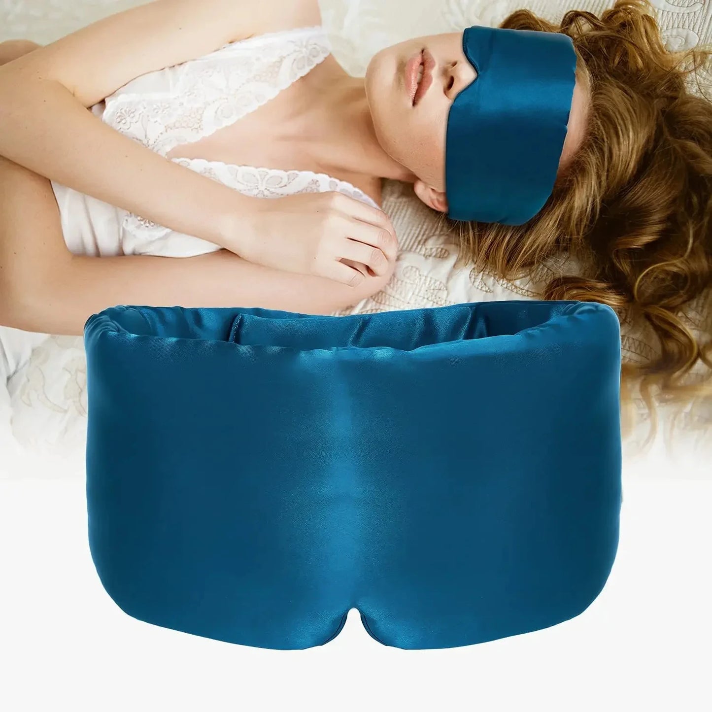 Mulberry Silk Sleep Mask With Adjustable Headband Light Blocking Travel