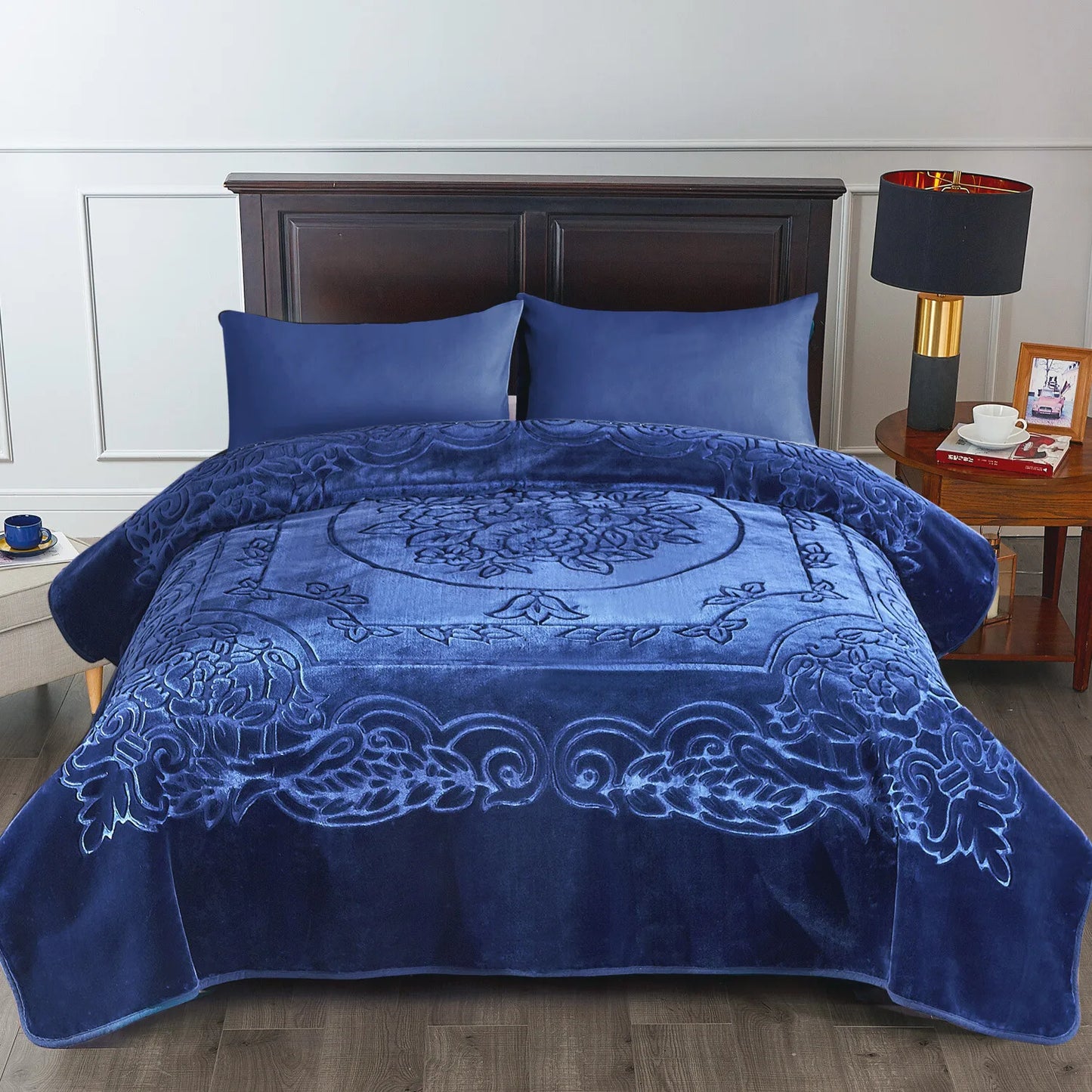 BlanketThick Korean Mink Weighted Blanket 9Lb King Size 85x95 7 Colors for Comfortable Sleep