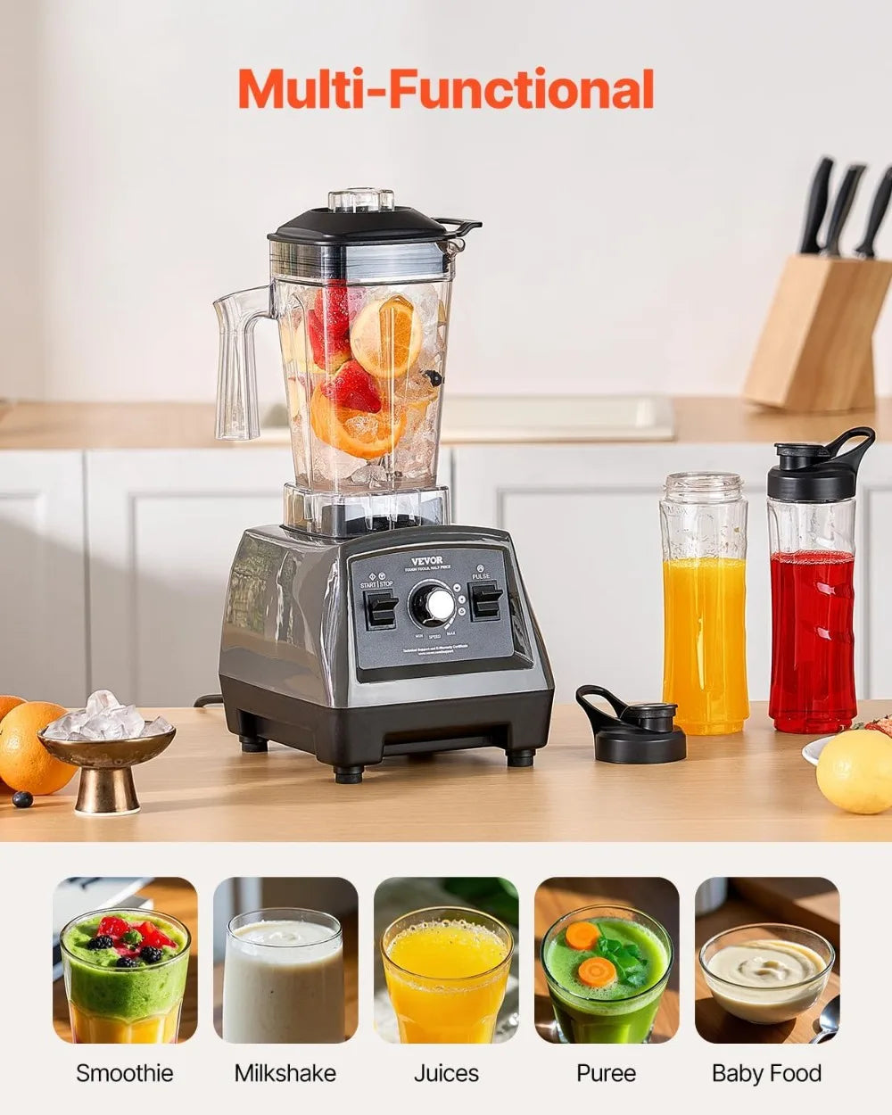 Professional Blender 1400W For Smoothies And Sauces