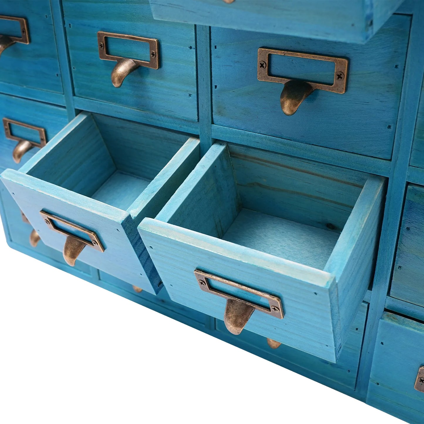 Wooden Apothecary Cabinet 16 Drawers Desk Organizer