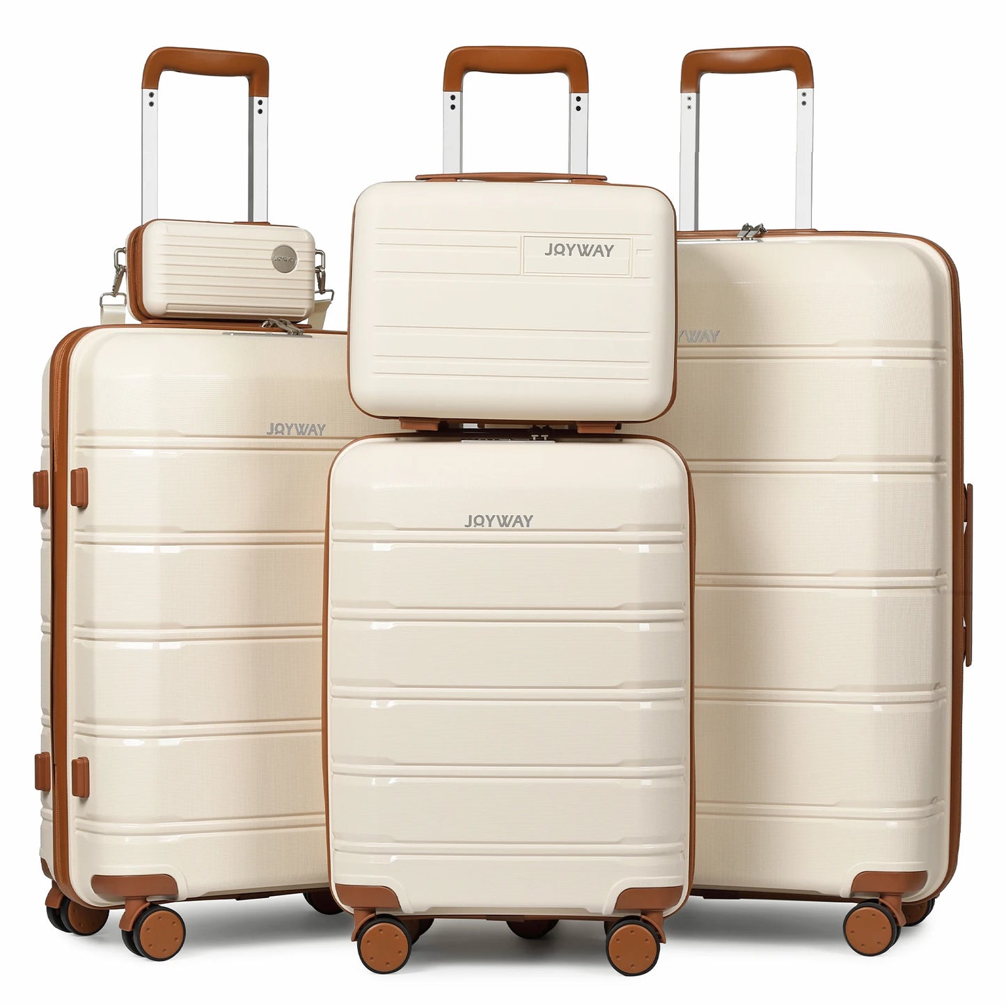 JoywayCN Travel Luggage Sets 5-Piece Carry-On Spinner Suitcase Set