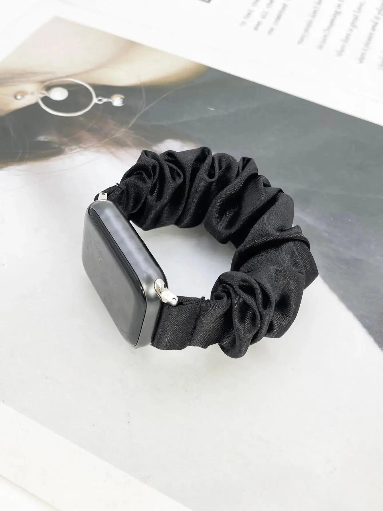 JBAILI Scrunchie Strap for Apple Watch Fabric Elastic