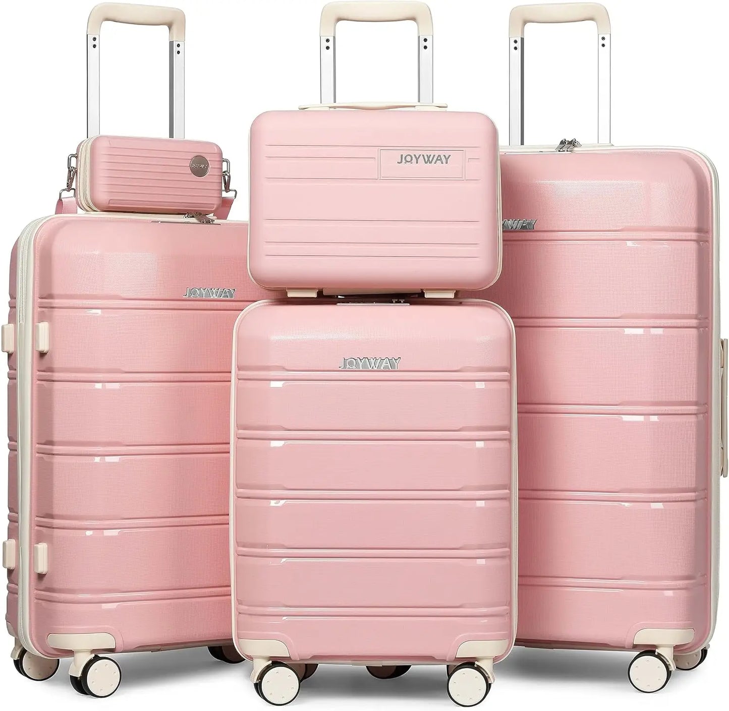 JoywayCN Travel Luggage Sets 5-Piece Carry-On Spinner Suitcase Set