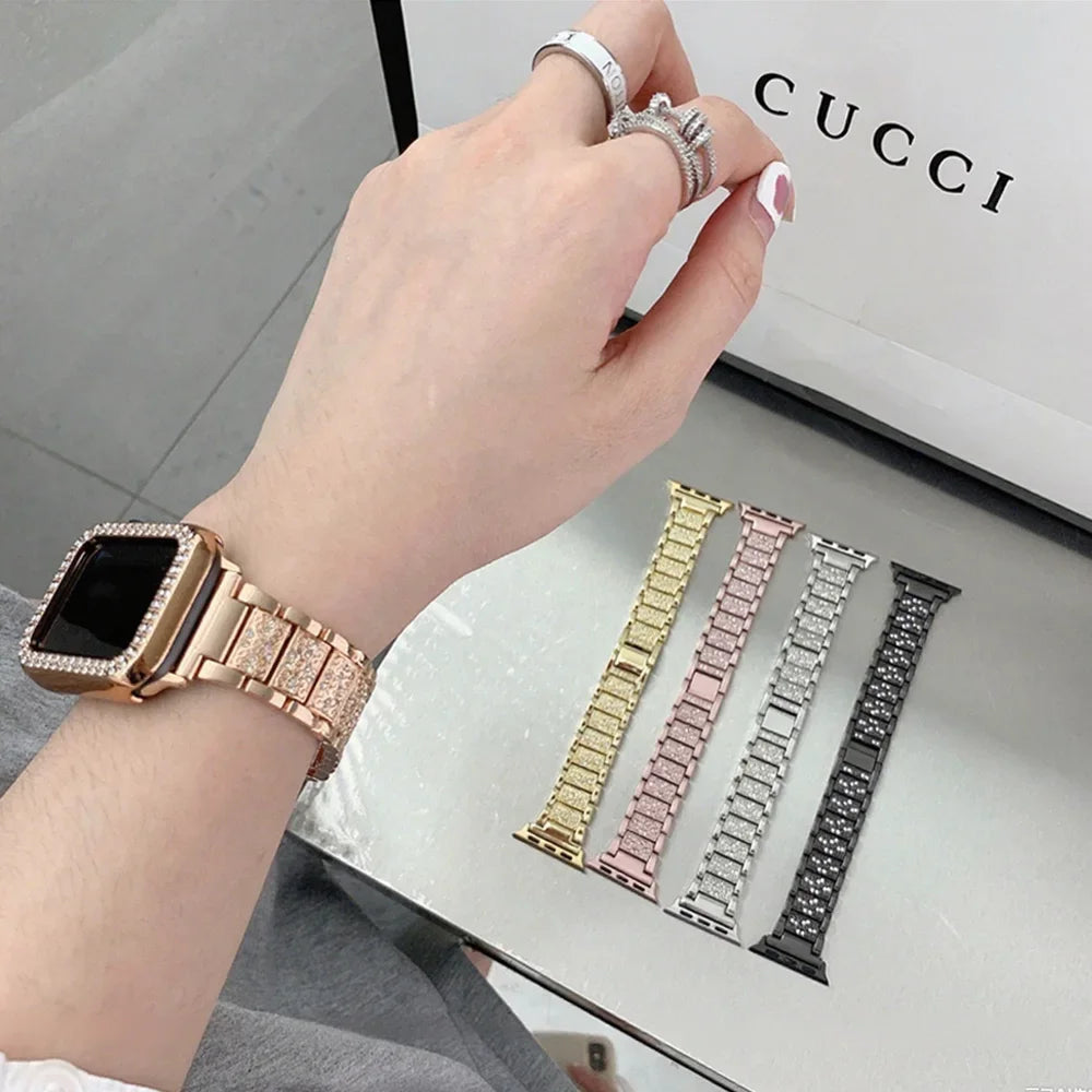 PEO Diamond Case and Strap for Apple Watch SE Unisex