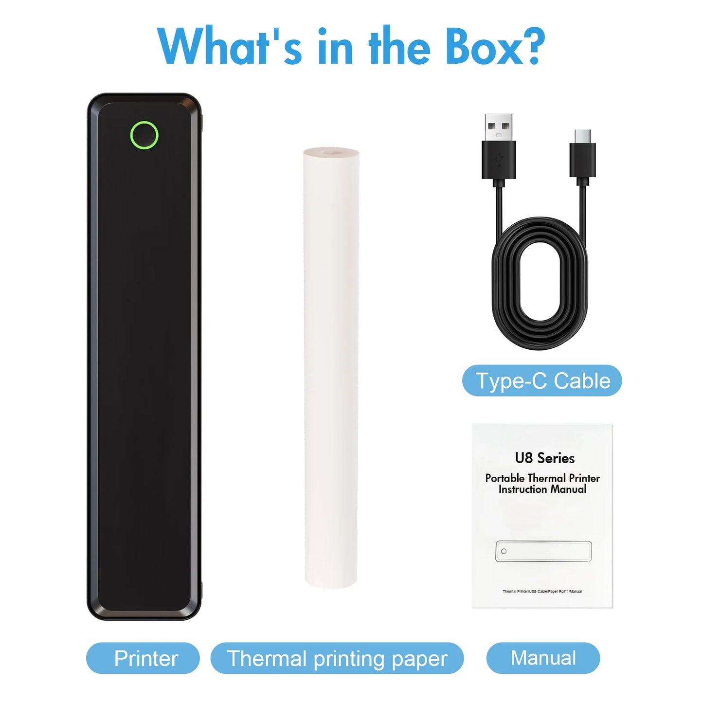 TakeYou Portable Wireless Inkless Thermal Label Printer For Labels