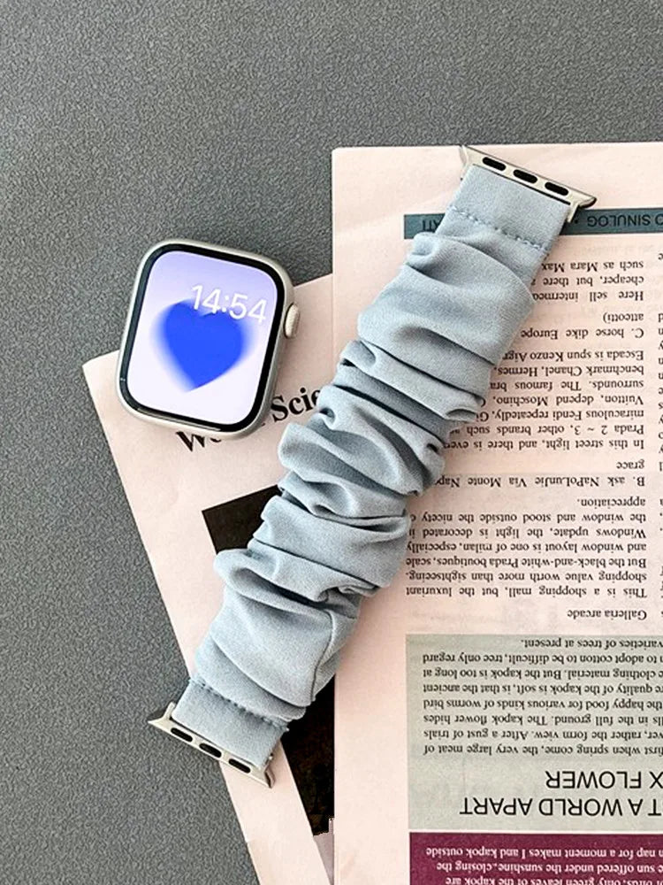 JBAILI Scrunchie Strap for Apple Watch Fabric Elastic
