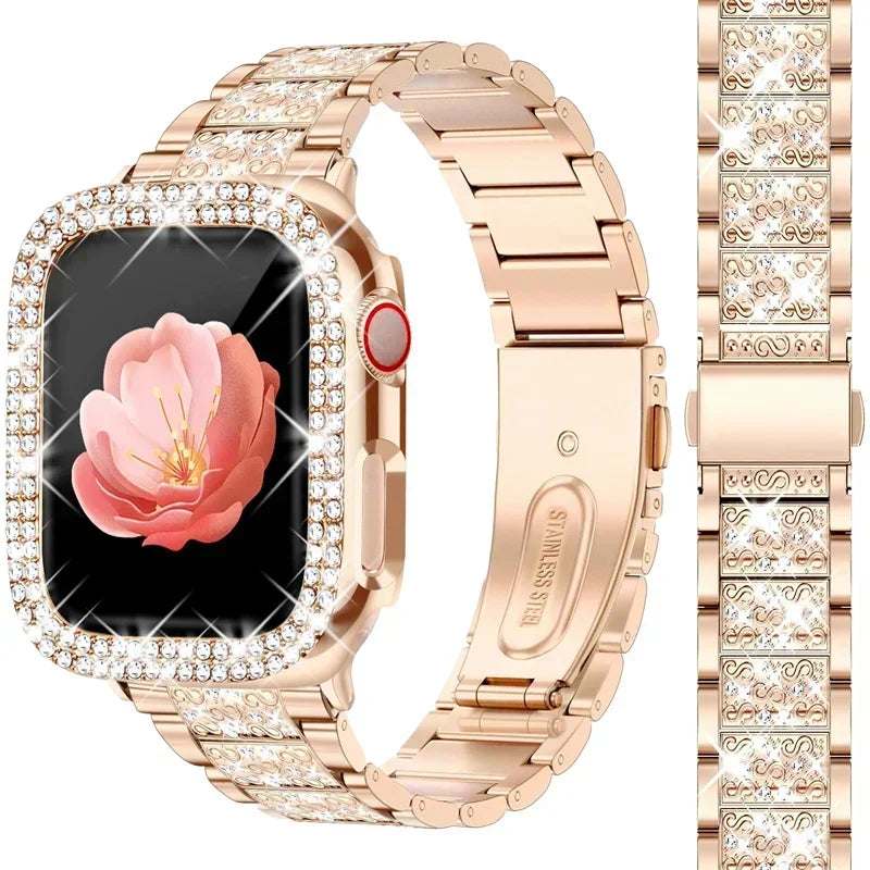 PEO Diamond Case and Strap for Apple Watch SE Unisex