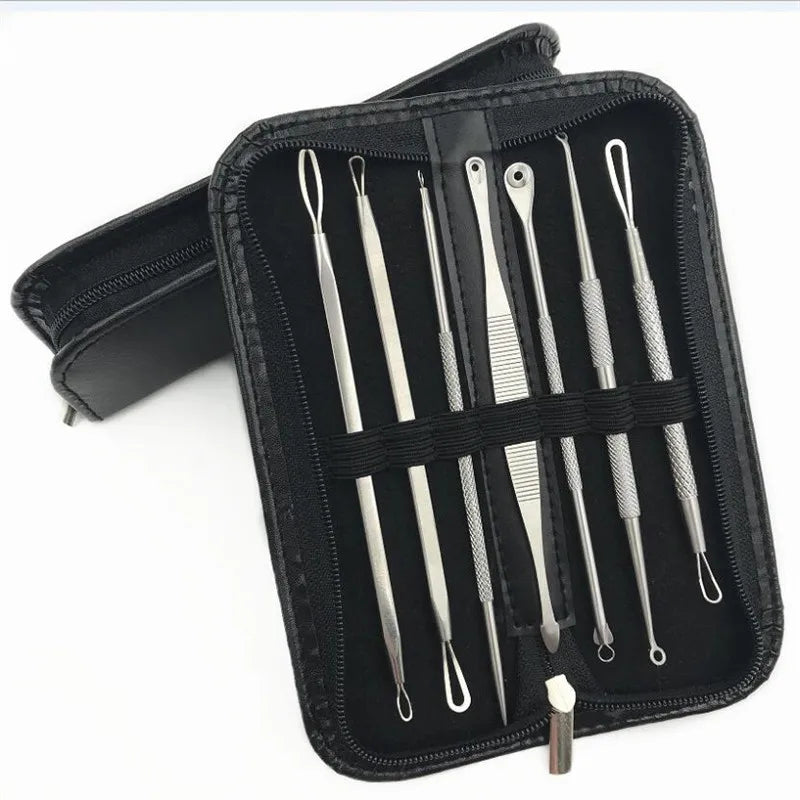 7pcs Acne Blackhead Remover Needles to Remove Blackheads Black Spot Extractor Stainless Steel Pimple Removal Skin Care Tools