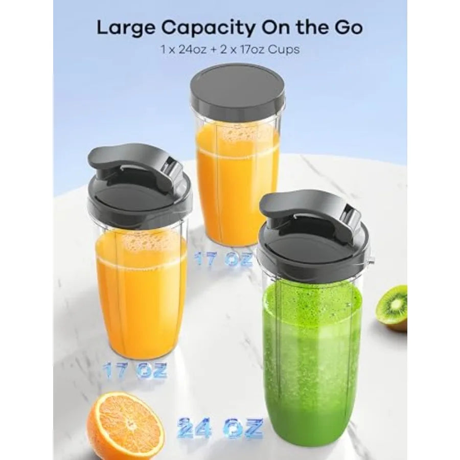 Portable Personal Blender Set For Shakes And Smoothies With 3 Cups