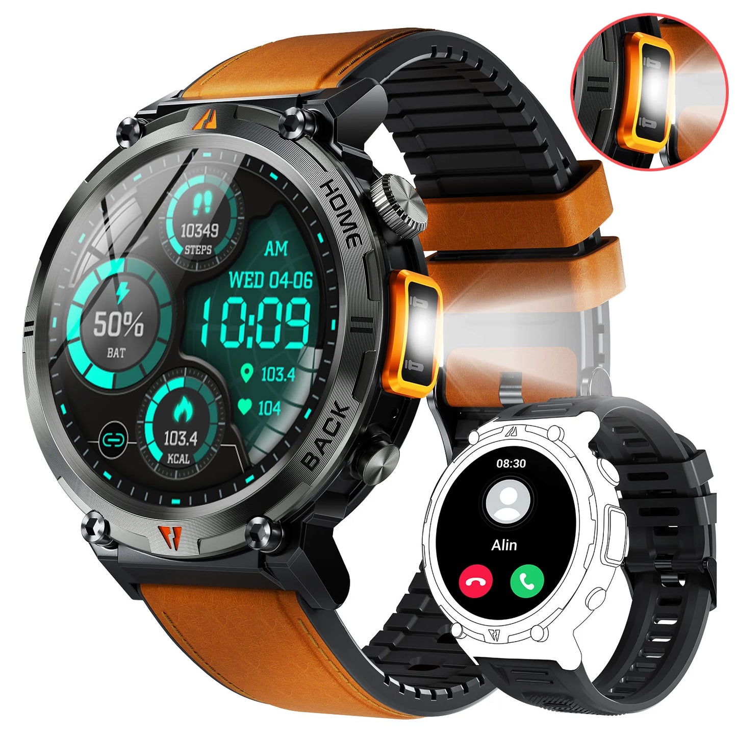 EIGIIS KE3 Bluetooth Calling Smartwatch For Men With Health Monitor