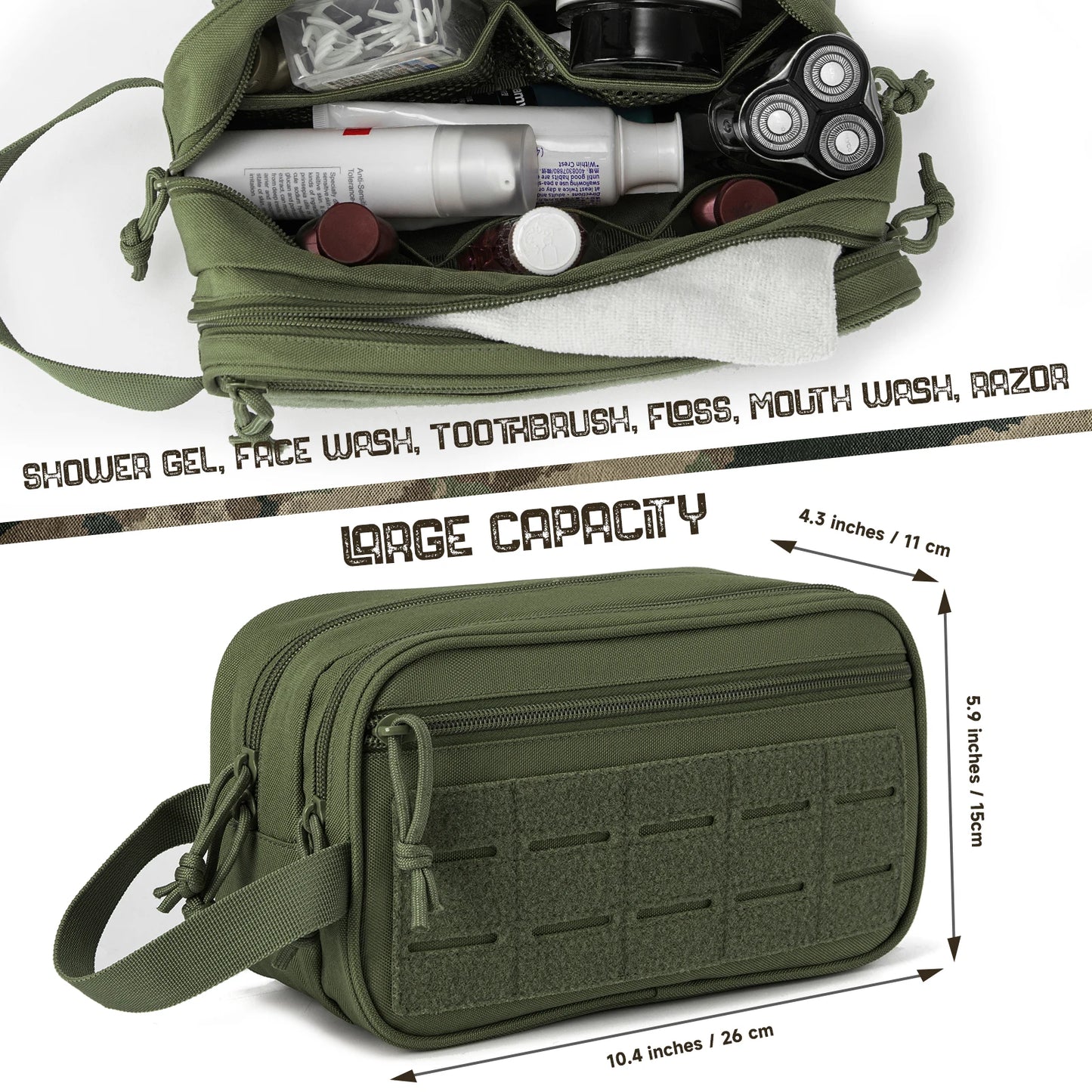 ReFire Gear Tactical Toiletry Bag With Molle Pouches